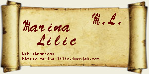 Marina Lilić vizit kartica